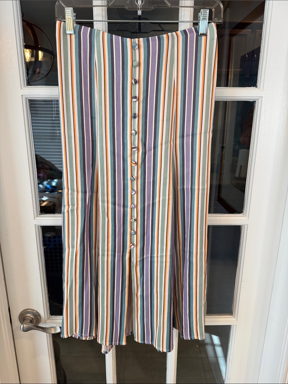 Maeve by Anthropologie Striped Button-Front midi skirt size 2